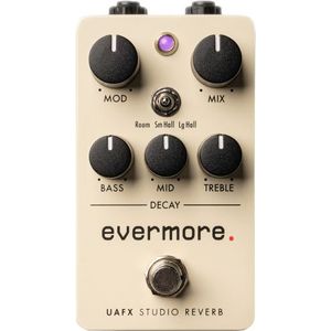Universal Audio UAFX Evermore Studio Reverb gitaar effectpedaal (promo)