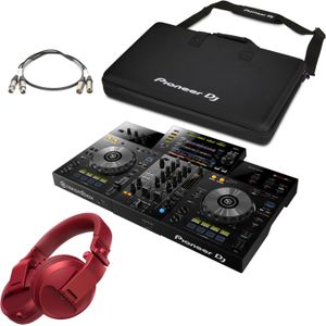 Pioneer DJ XDJ-RR + HDJ-X5BT rood + flightbag + XLR-kabelset