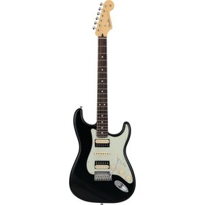 Fender Made in Japan Hybrid II Stratocaster HSH RW Black elektrische gitaar met gigbag