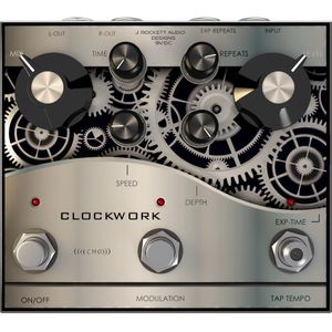 J. Rockett Clockwork Echo analoge stereo delay met tap tempo en modulatie