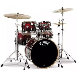 PDP Drums PD808464 Concept Maple Red To Black Fade 5d. drumstel