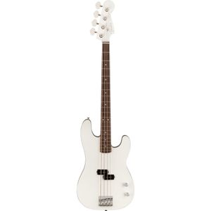 Fender Aerodyne Special Precision Bass Bright White RW elektrische basgitaar met gigbag