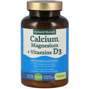 Holland & Barrett Calcium, Magnesium + Vitamine D3 - 120 tabletten