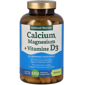 Holland & Barrett Calcium, Magnesium + Vitamine D3 - 180 tabletten