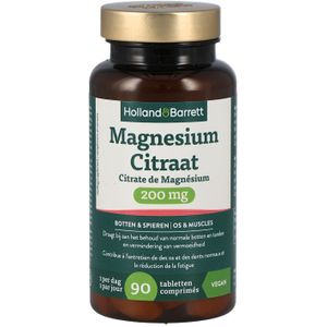 Holland & Barrett Magnesium Citraat 200 mg - 90 tabletten