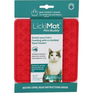 Lickimat likmat Mini Buddy rood 15 x 15 x 1 cm