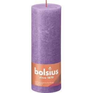 Bolsius stompkaars Rustiek Shine paars 85 uur D 6,8 H 19 cm