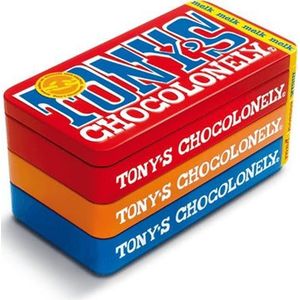 Tony's Chocolonely stapelblik met 3 repen 180 gr