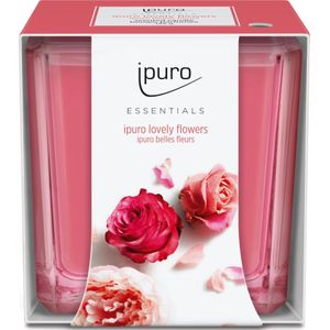 Ipuro geurkaars Essentials Lovely Flowers 26 uur D 7,1 H 7 cm