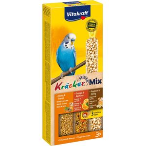 Vitakraft vogelsnack Kräcker parkiet honing/sinaasappel/popcorn 3 stuks