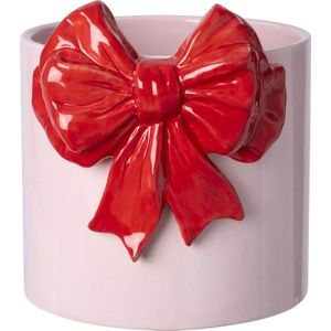 Bloempot binnen Bow roze 18 x 16 x 17cm | Intratuin