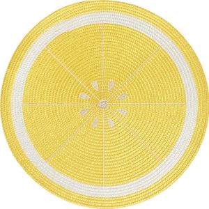 Decoris placemat Citroen geel D 38 cm