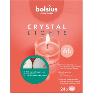 Bolsius waxinelicht Crystal Lights wit 6 uur D 4,8 x H 16,1 cm 24 stuks