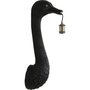 Light & Living wandlamp Ostrich zwart 25 x 19 x 72 cm