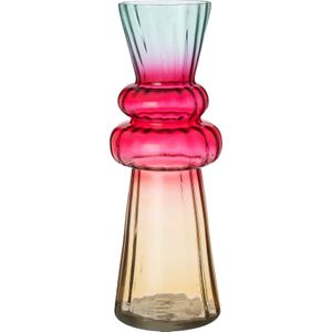Intratuin vaas Deser oranje / rood / blauw D 9 H 26 cm