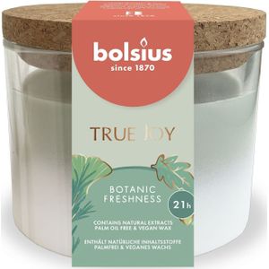 Bolsius geurkaars True Joy Botanic Freshness groen 21 uur D 8,3 H 7,6 cm