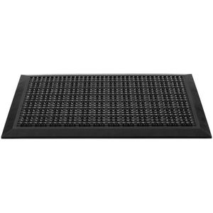 HQ Hamat droogloopmat zwart / grijs 60 x 40 x 1 cm