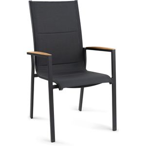 Tierra Outdoor eettafelstoel Foxx zwart / teak