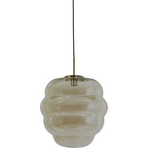Light & Living hanglamp Misty beige / transparant D 45 H 48 cm