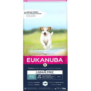 Eukanuba hondenvoer graanvrij zeevis adult small/medium 12 kg