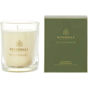 Riverdale - Boutique Geurkaars in pot Tea & Cardamom - 10cm - groen Groen