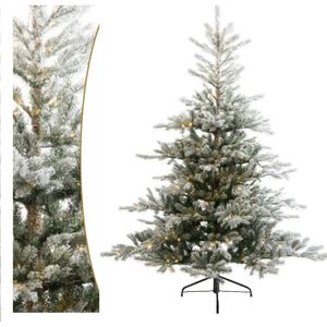 Everlands kunstkerstboom Grandis met verlichting & sneeuw | 210 cm | 550 LED lichtjes | Grote kerstboom