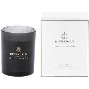 Riverdale - Boutique Geurkaars in pot Lotus & Jasmine - 10cm - wit Wit
