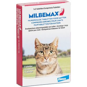 Milbemax ontwormingsmiddel kat groot 2-8 kg 2 tabletten