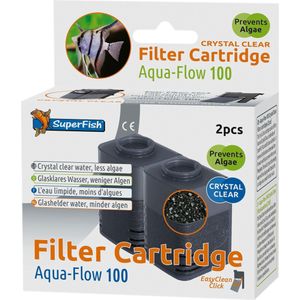 SuperFish aquarium filter cartridge Aqua-Flow 100 Crystal Clear 2 stuks