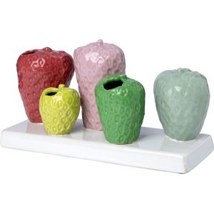 Sameme 12,7 cm witte keramische knopvazen, set van 10, kleine, mini-vazen voor bloemen, tafelstukken en decoratie Sameme 12,7 cm witte keramische knopvazen, set van 10, kleine, mini-vazen voor bloemen, tafelstukken en decoratie