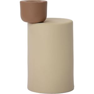 Intratuin kandelaar Faas beige D 8 H 14 cm