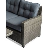 Tierra Outdoor - Wilson - Loungeset - Grijs - Wicker - 5-delig
