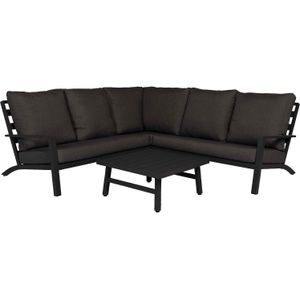 Tierra Outdoor 5 persoons loungeset Lima zwart | 227,5 x 22,5 cm