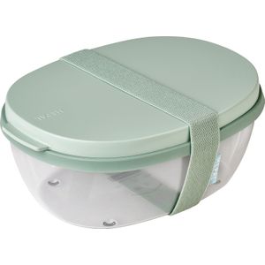 Mepal saladbox Ellipse groen 17,5 x 9,5 x 25,5 cm