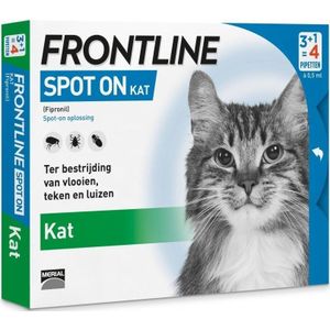 Frontline vlooiendruppels Spot On kat 4 stuks