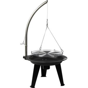Intratuin houtskoolbarbecue hangend zwart D 70 H 136 cm