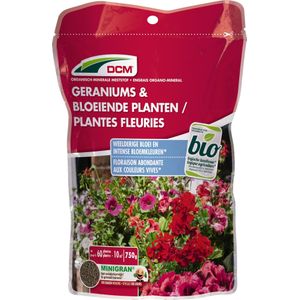 DCM siertuinmeststof Geraniums en Bloeiende planten 750 gr
