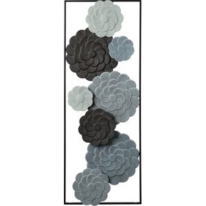 Intratuin tuin wanddecoratie Wanda grijs 34 x 3,5 x 90 cm