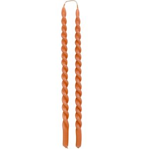 Rustik Lys - Gedraaide kaars - Twister Kaars - Swirl candle - 4H - 1,2 x 30cm - Brique