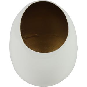 Windlicht egg wit goud