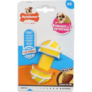 Nylabone hondenspeelgoed bot geel 6 x 3 x 3 cm