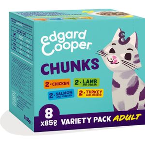 Edgard & Cooper kattenvoer chuncks in saus adult 85 g 8 stuks