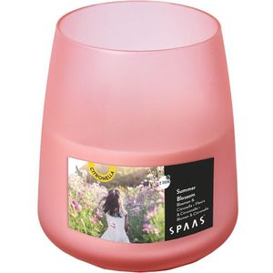 Spaas citronellakaars Summer Blossom bloemig roze 38 uur D 8,2 H 9,5 cm