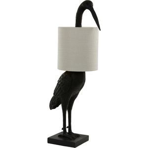 Light & Living tafellamp Crane zwart / lichtgrijs 33 x 30 x 77 cm