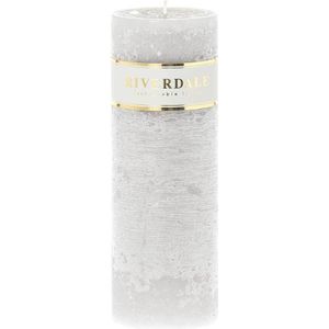 Riverdale stompkaars Pillar grijs 90 uur D 7 H 20 cm