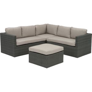 4 persoons loungeset Donau antraciet | 206 x 206 cm | Intratuin