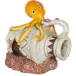 SuperFish aquarium decoratie octopus in kruik 10 x 16 x 14 cm