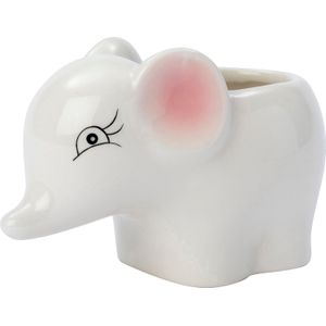 Bloempot binnen Rover olifant wit 9 x 8 x 14 cm | Intratuin