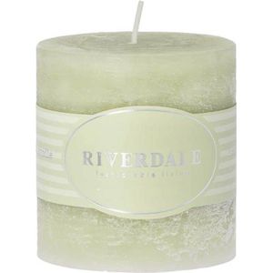 Riverdale geurkaars Pillar groen Summer Bellini 36 uur D 7,5 H 7,5 cm