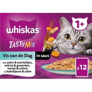 Whiskas kattenvoer in saus Vis van de Dag adult 85 g 12 stuks
